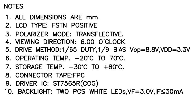 lcd spec