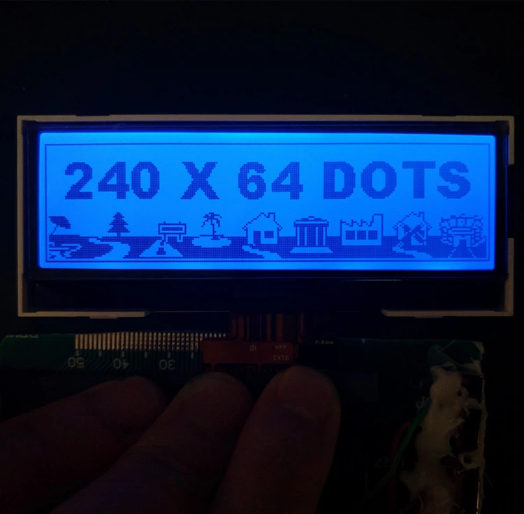 240x64 RGB pozadinsko osvjetljenje Grafički COG modul
