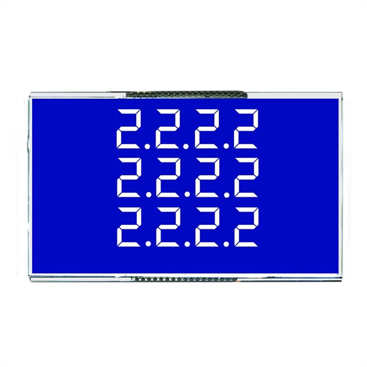 Custom Design HTN Blue Segment LCD Display Digit LCD With Pin Connect